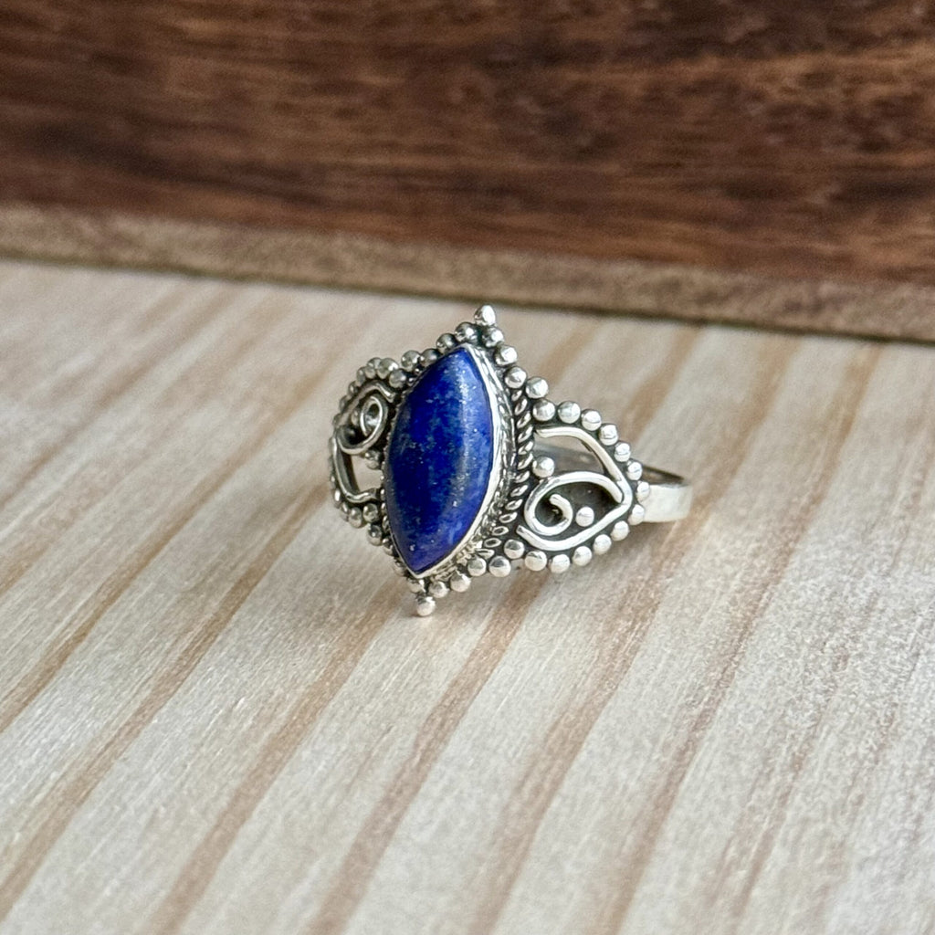 Ring | Sterling zilver & lapis lazuli | maat 17,75 image 2