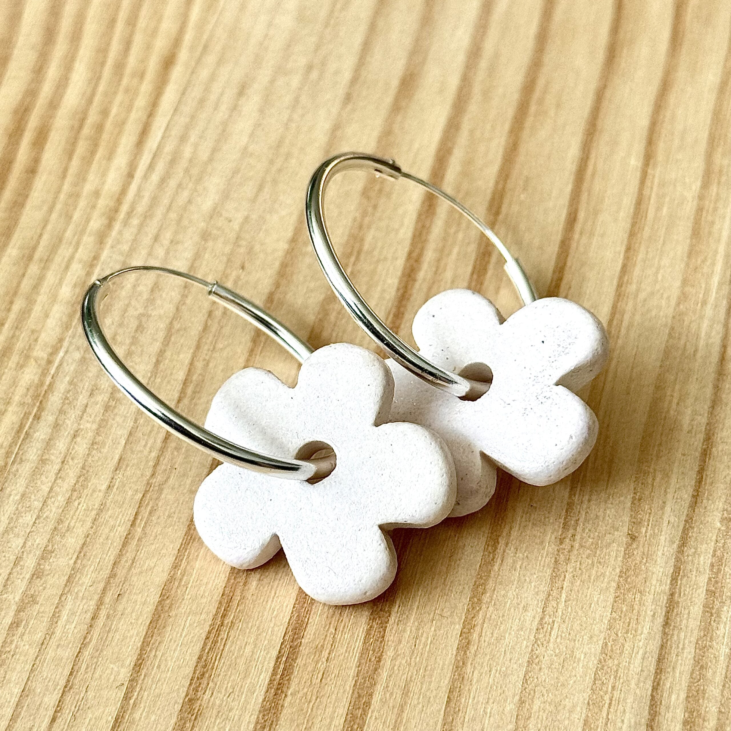 Hoops Bloom | Sterling zilver & keramiek image 0