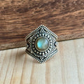 Ring | Sterling zilver & labradoriet | maat 16,25 image 0