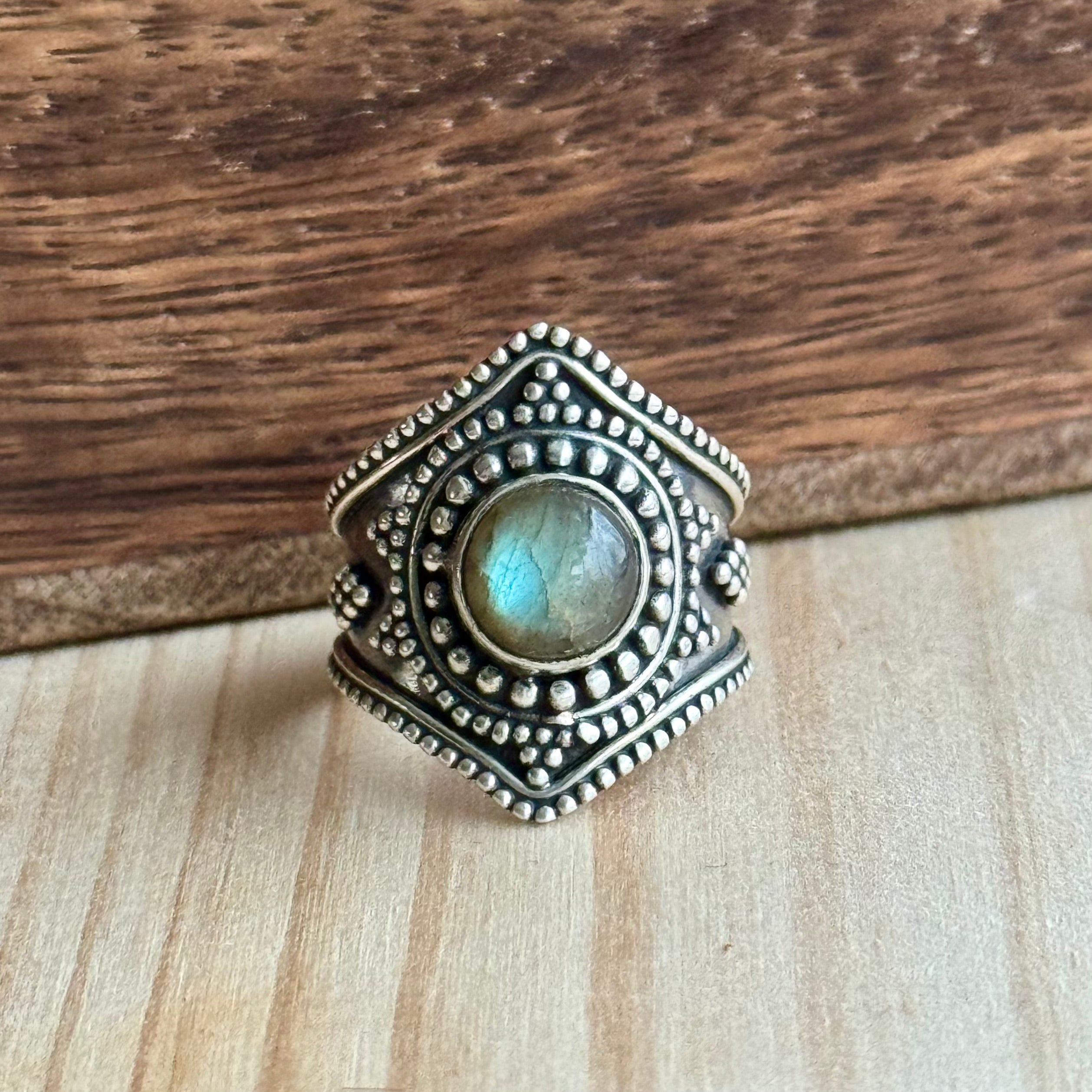 Ring | Sterling zilver & labradoriet | maat 16,25 image 0