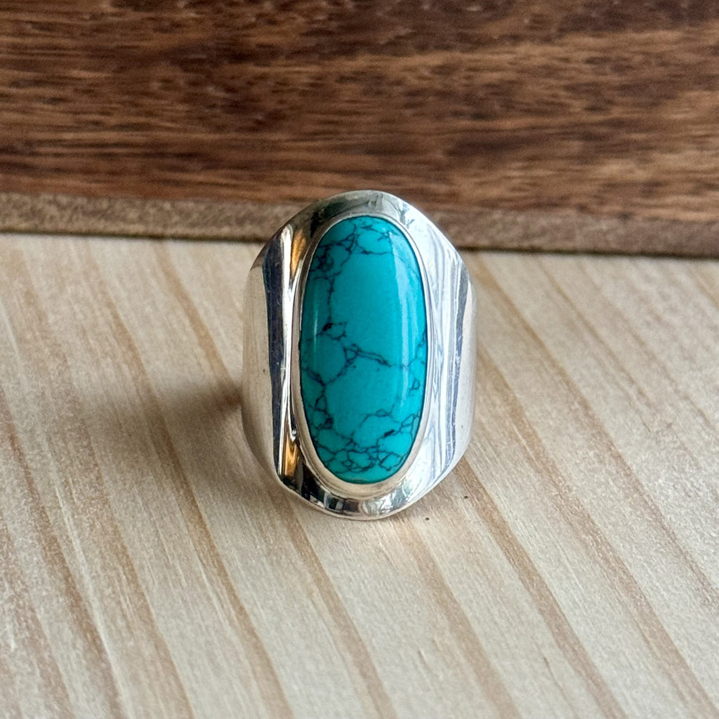 Ring | Sterling zilver & turkoois | maat 16,75 image 0