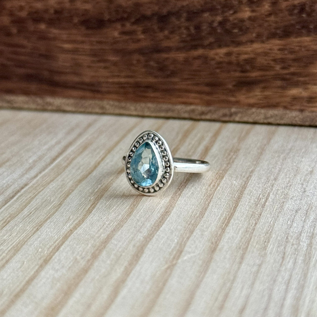 Ring | Sterling zilver & aquamarijn | maat 16,25 image 3