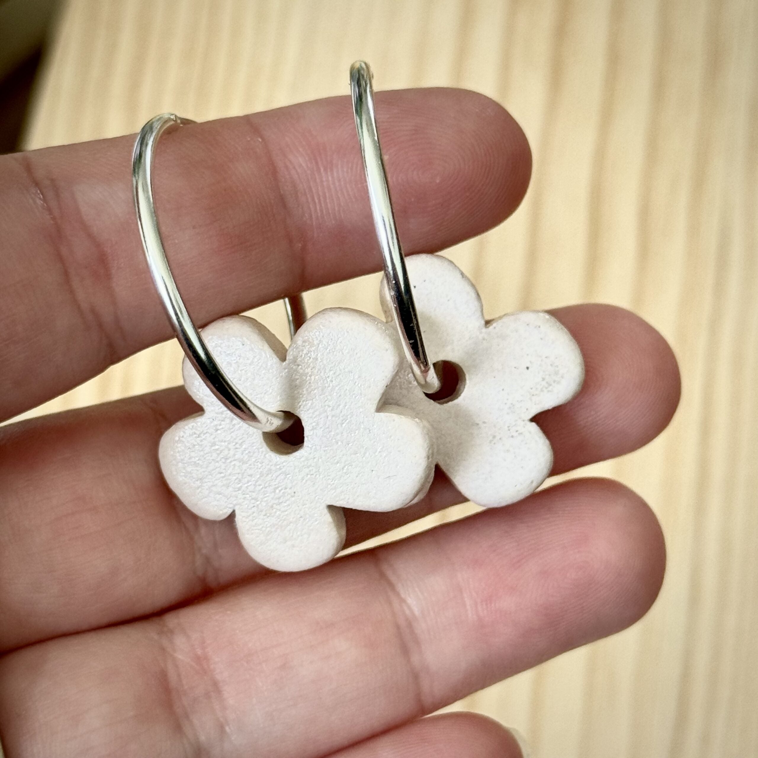 Hoops Bloom | Sterling zilver & keramiek image 2