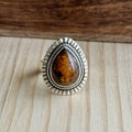 Ring | Sterling zilver & amber | maat 18 image 0