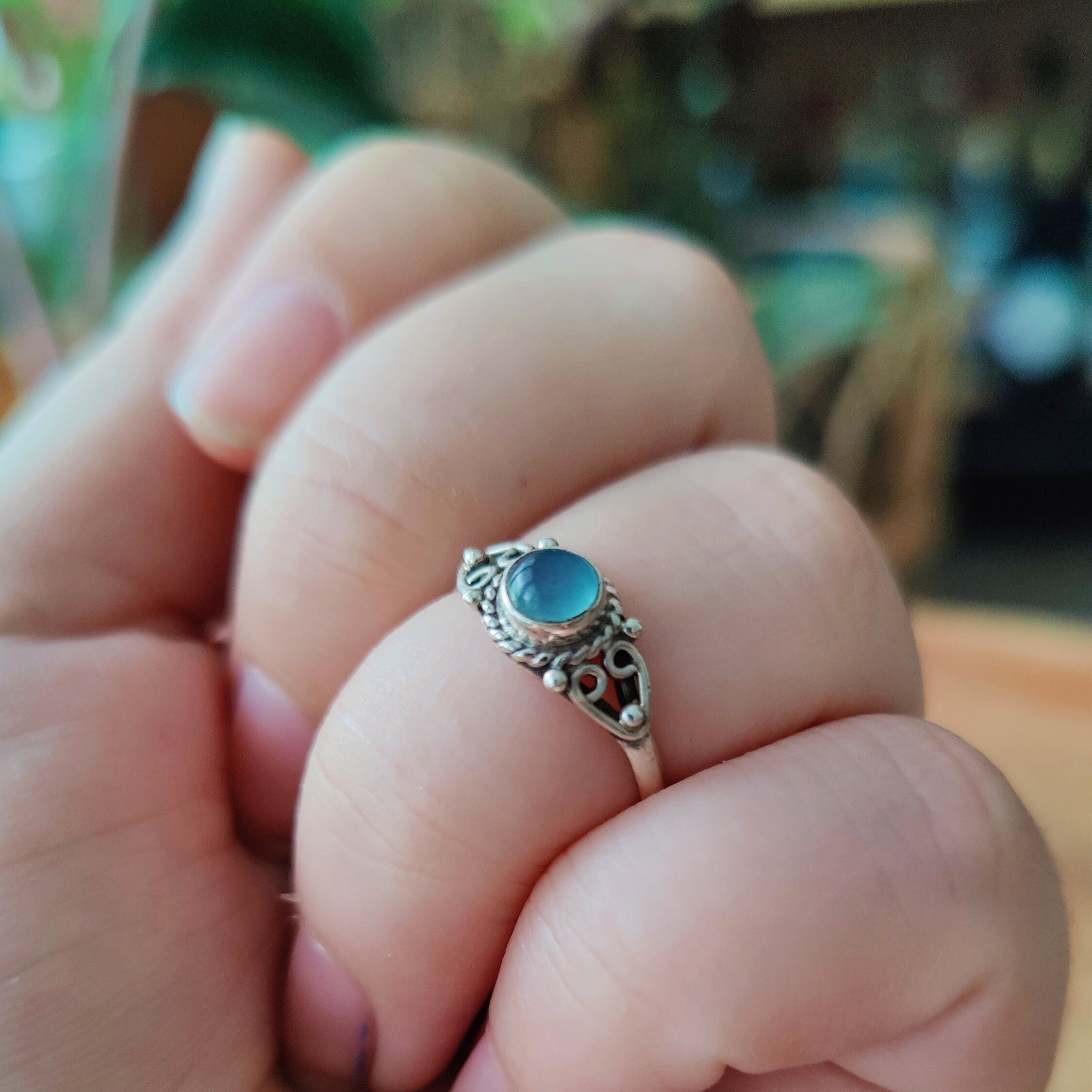 Ring | Sterling zilver & chalcedoon | maat 16,75 image 3