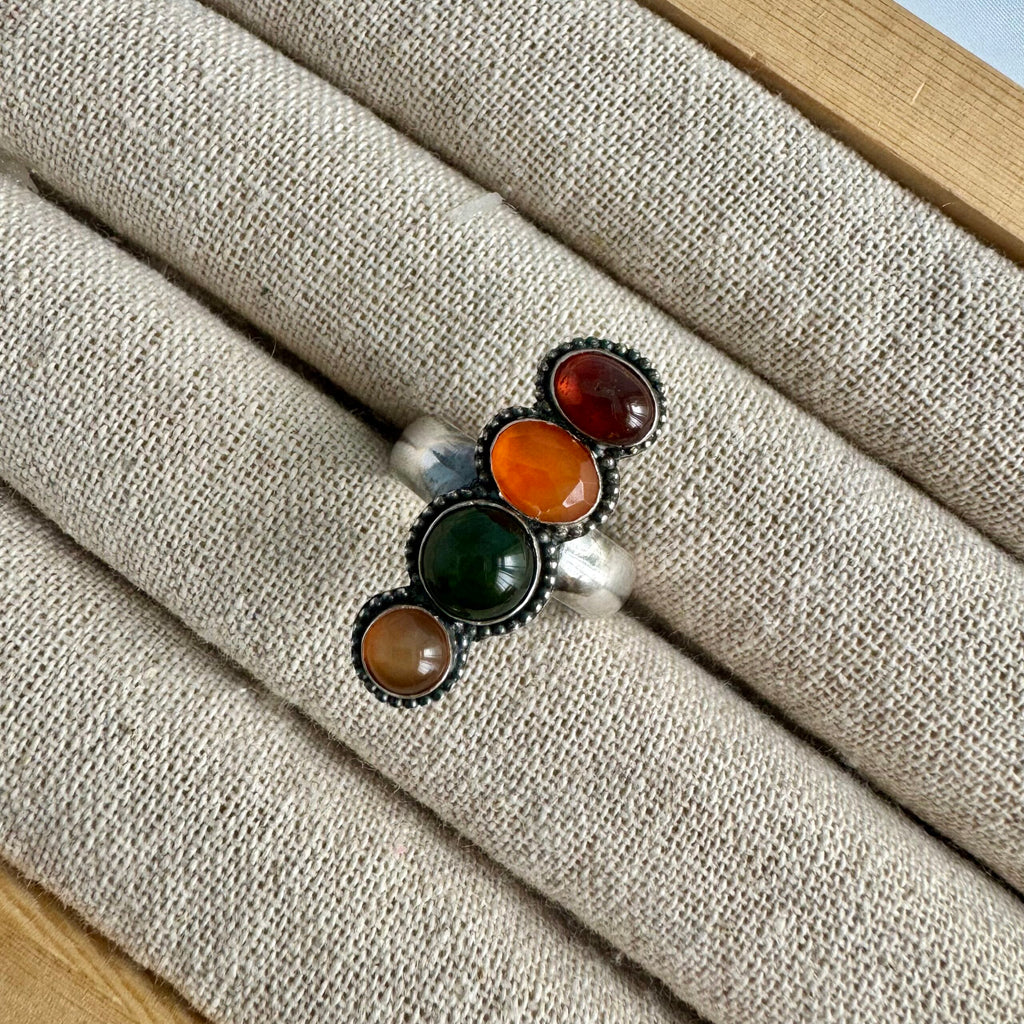 Ring Stacked autumn | Sterling zilver & edelstenen | maat 18,75 | BY AIS image 0