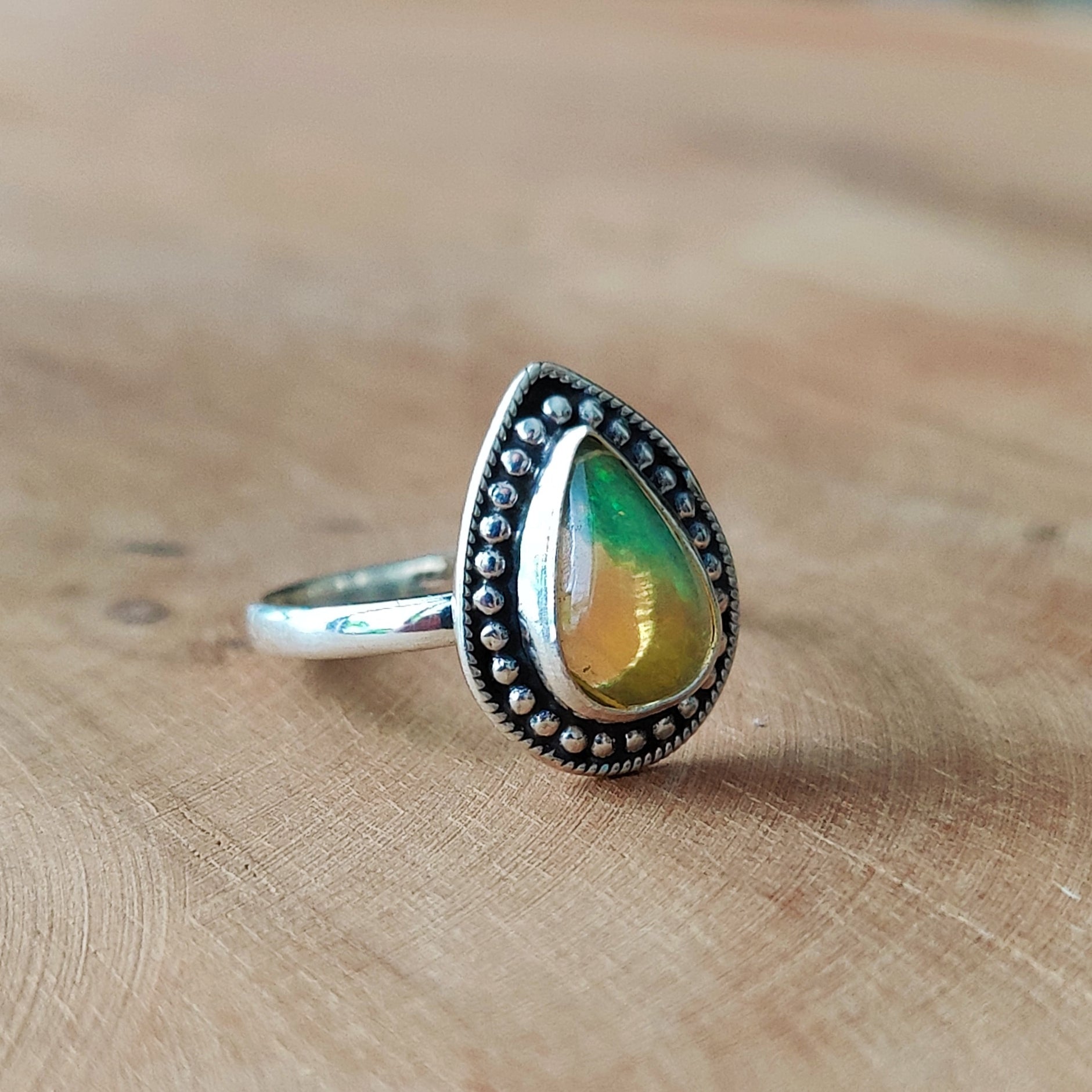 Ring | Sterling zilver & opaal | maat 18,5 image 2
