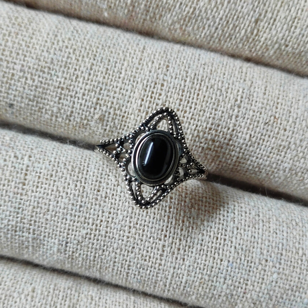Ring | Sterling zilver Fili onyx image 0