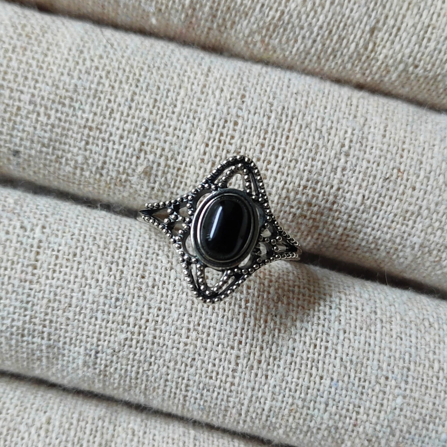 Ring | Sterling zilver Fili onyx image 0