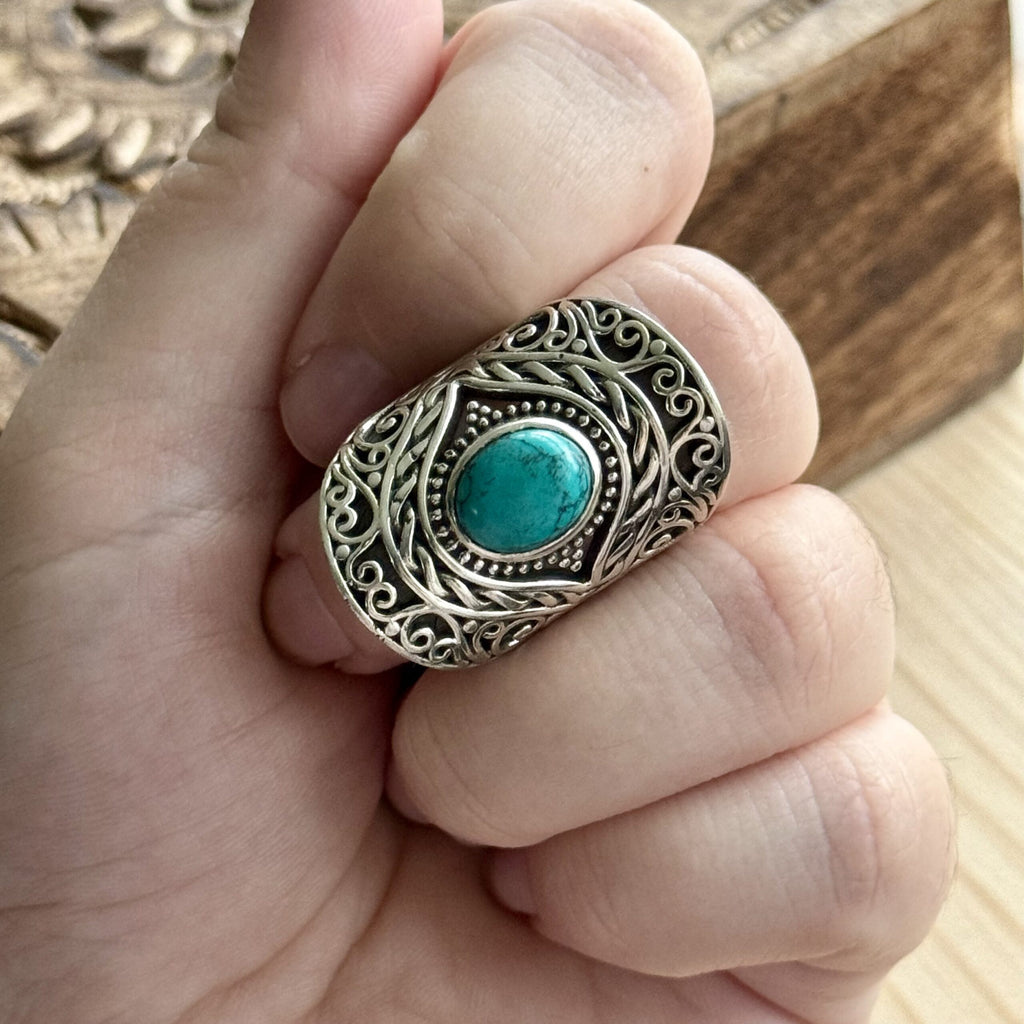 Ring | Sterling zilver & turkoois | maat 18,5 image 3