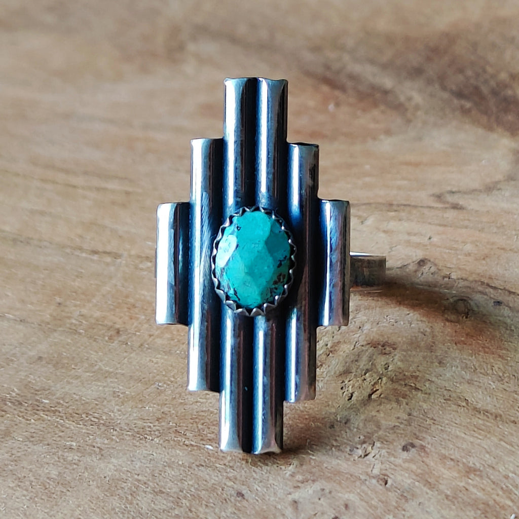 Ring | Sterling zilver & turkoois | maat 17 | BY AIS image 2