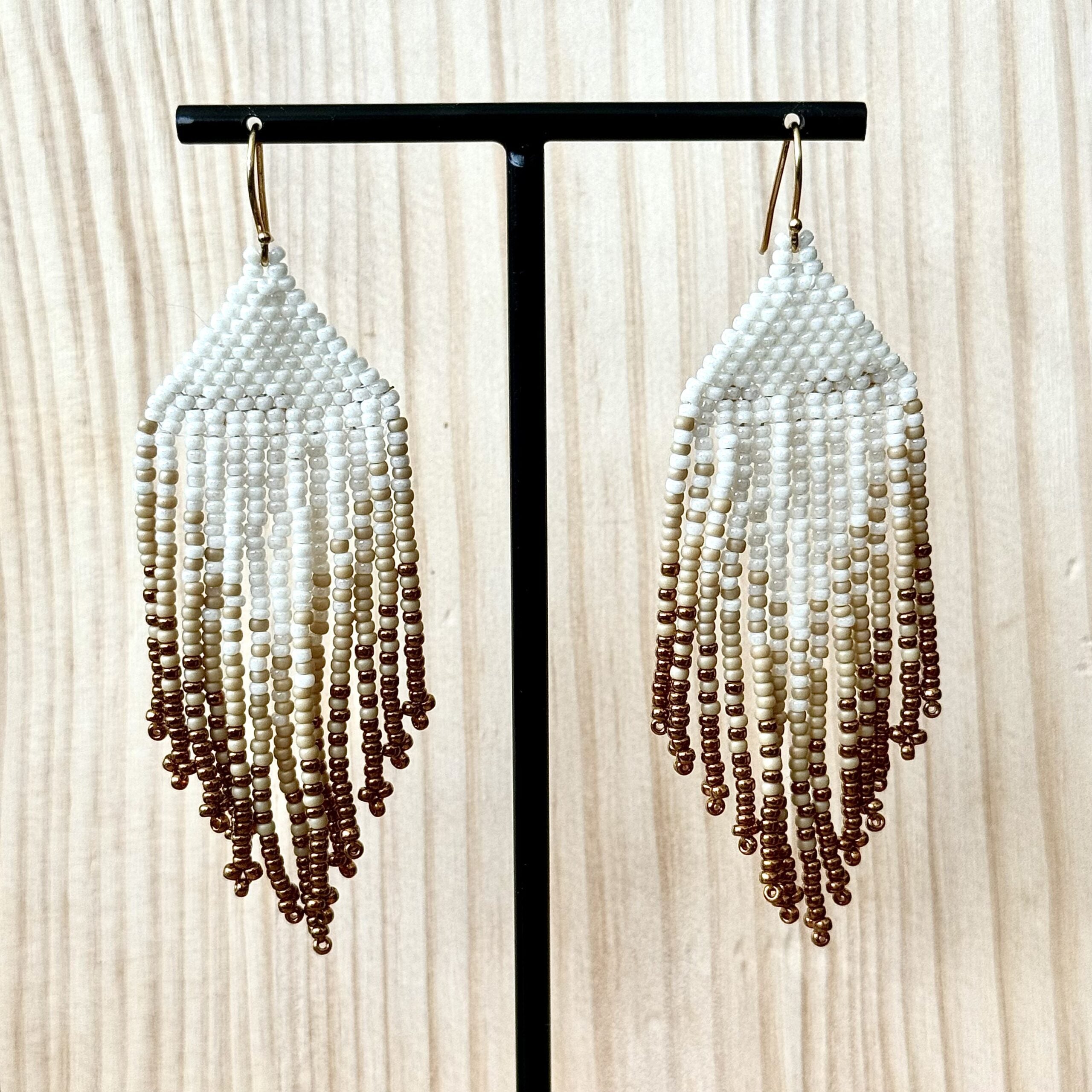 Oorbellen Tanned | Handbeaded | BY AIS image 1