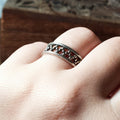 Ring Dotted band | Sterling zilver image 0