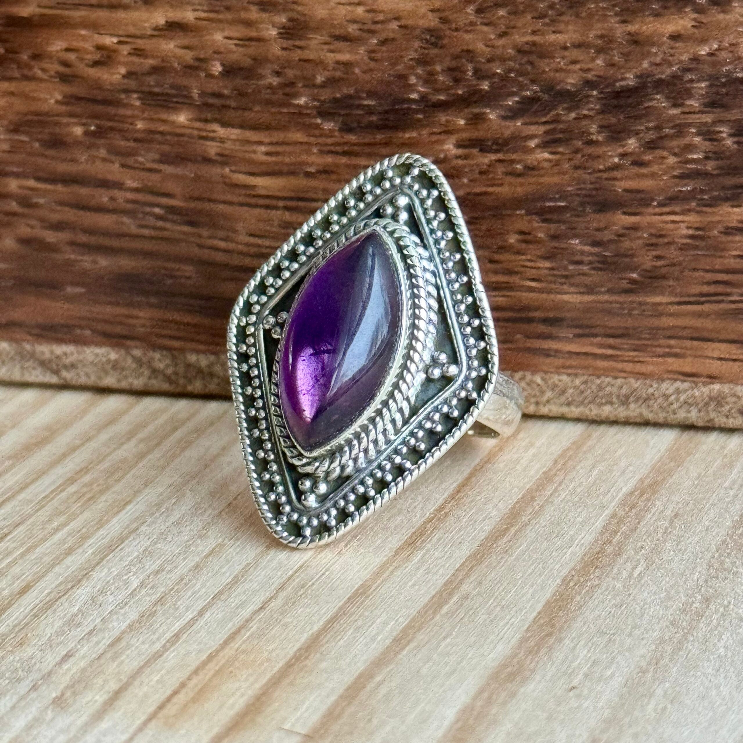 Ring | Sterling zilver & amethist image 1