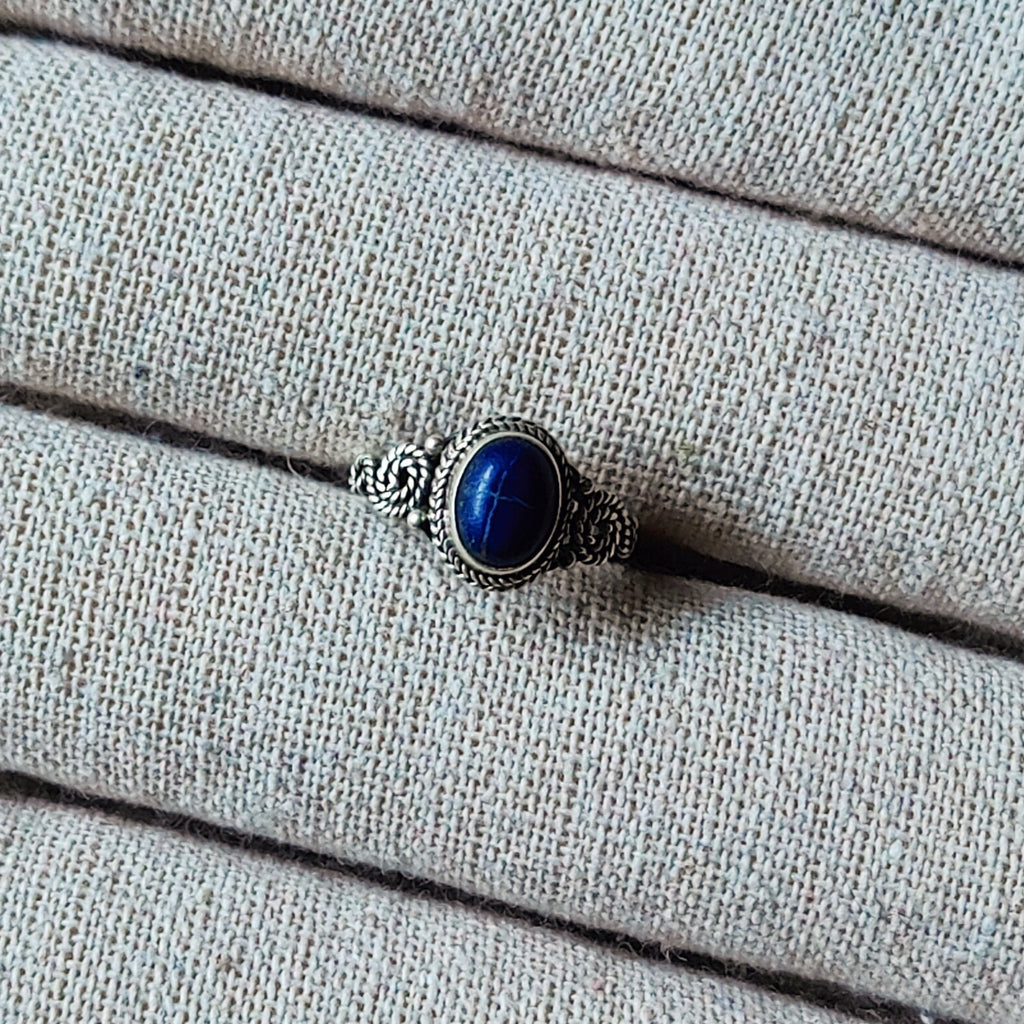 Ring | Sterling zilver & lapis lazuli | maat 15,75 image 1