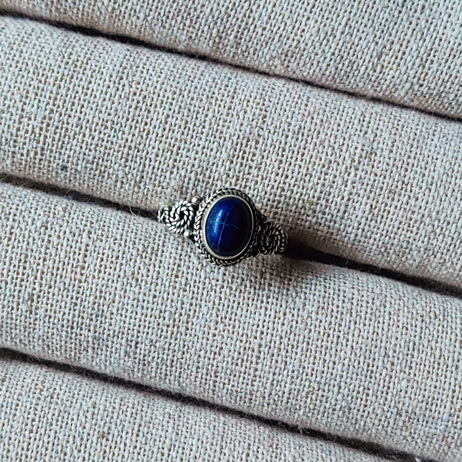 Ring | Sterling zilver & lapis lazuli | maat 15,75 image 1