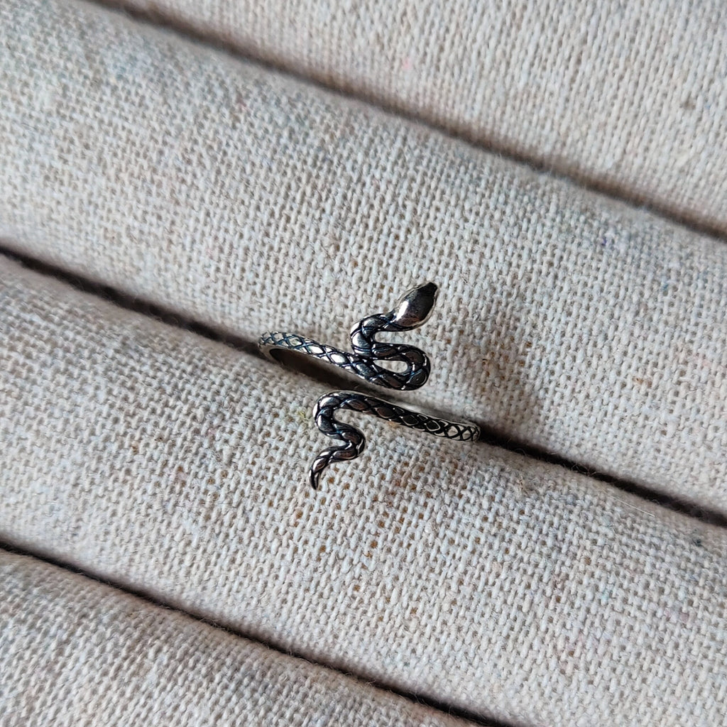 Ring Serpiente dark | Sterling zilver | verstelbaar image 0