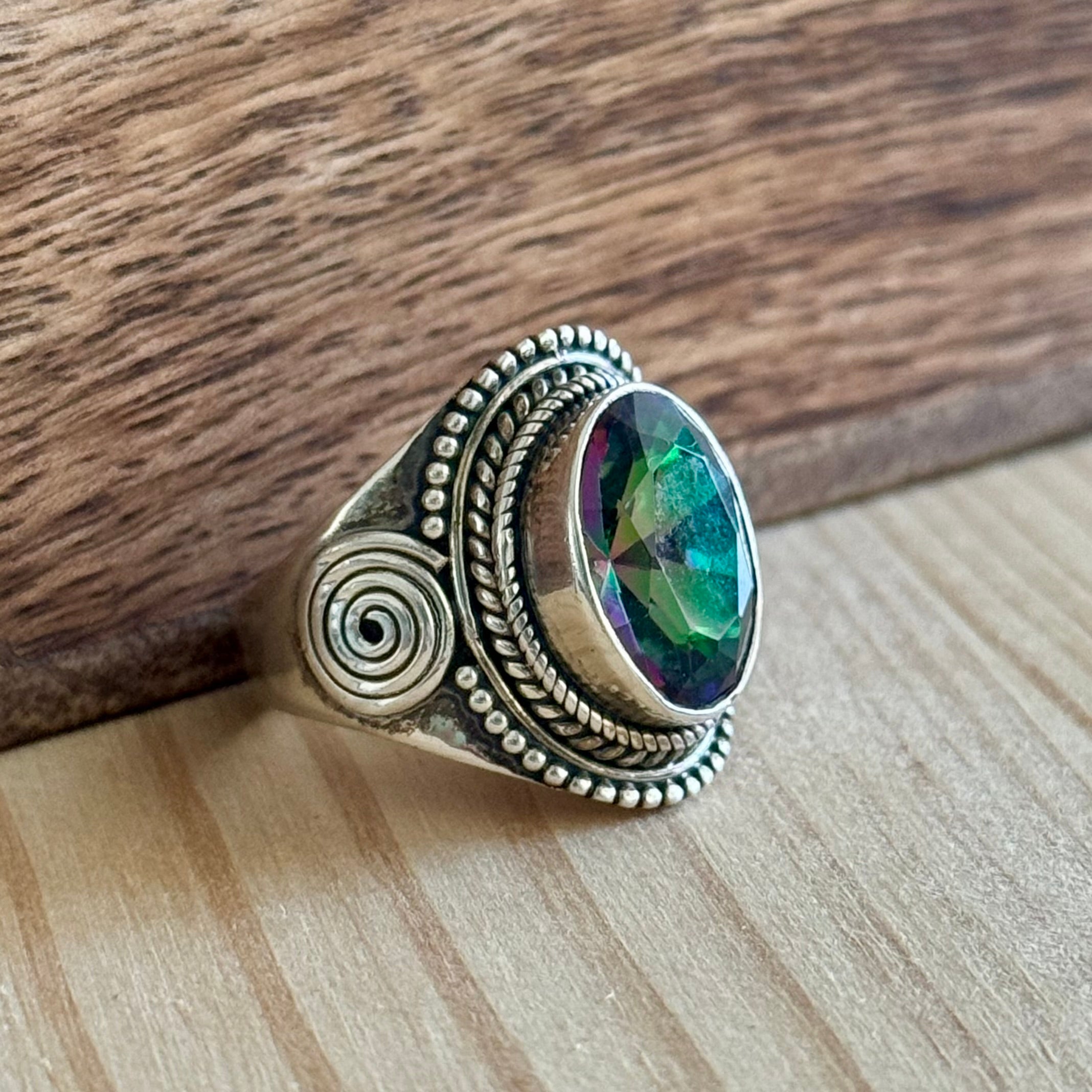 Ring | Sterling zilver & mystic topaz | maat 18,5 image 2