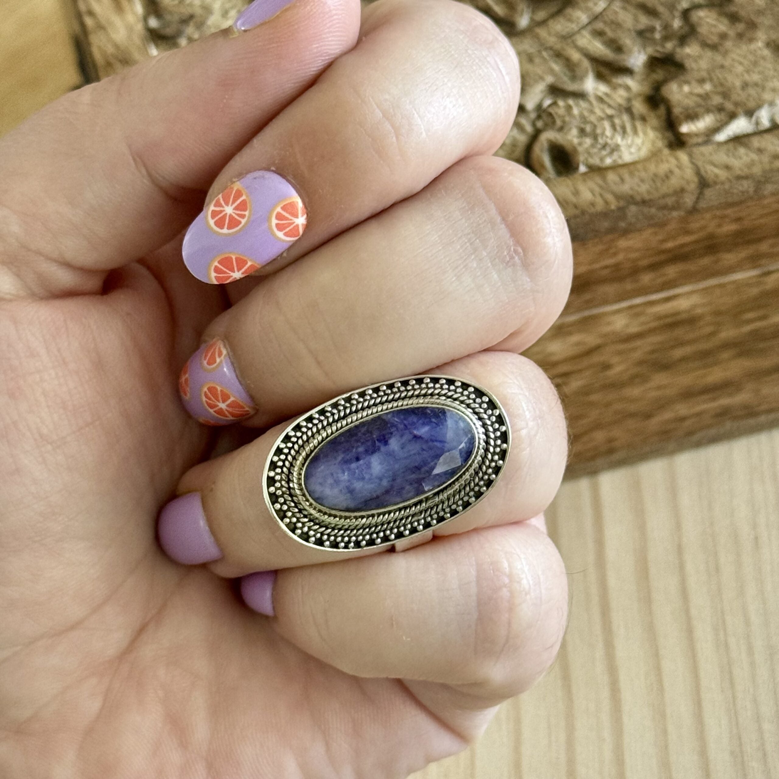Ring | Sterling zilver & lepidoliet | maat 18,5 image 3