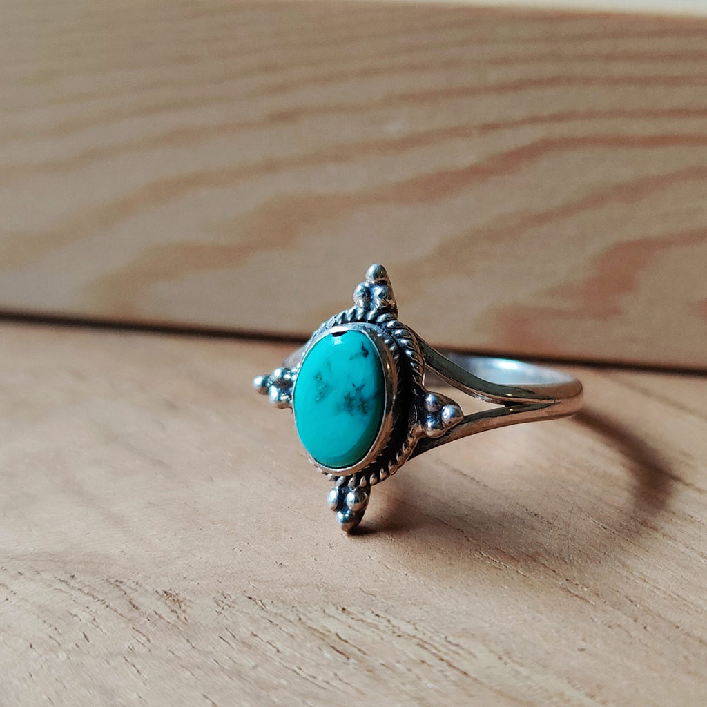 Ring | Sterling zilver & turkoois | maat 17,75 image 0