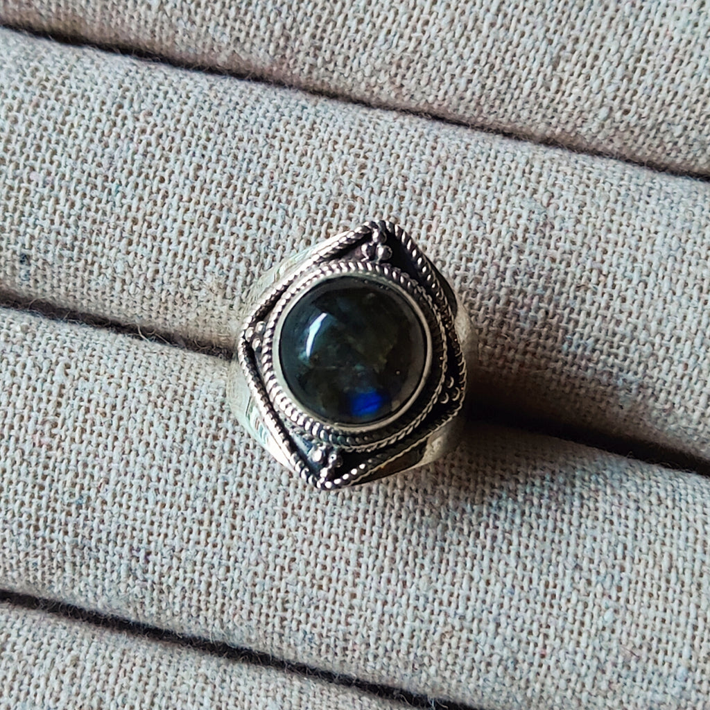 Ring | Sterling zilver & labradoriet | maat 18,5 image 3