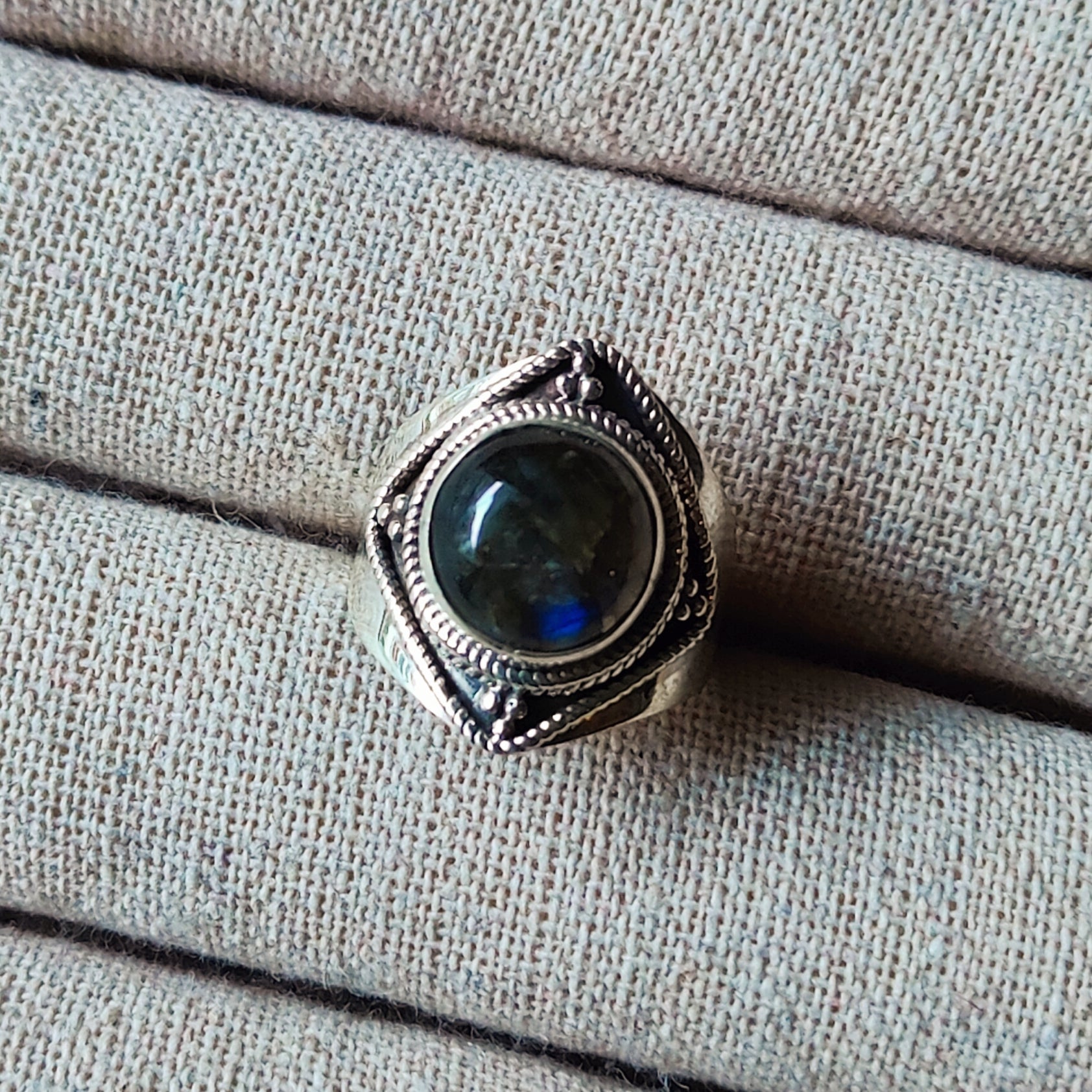 Ring | Sterling zilver & labradoriet | maat 18,5 image 3