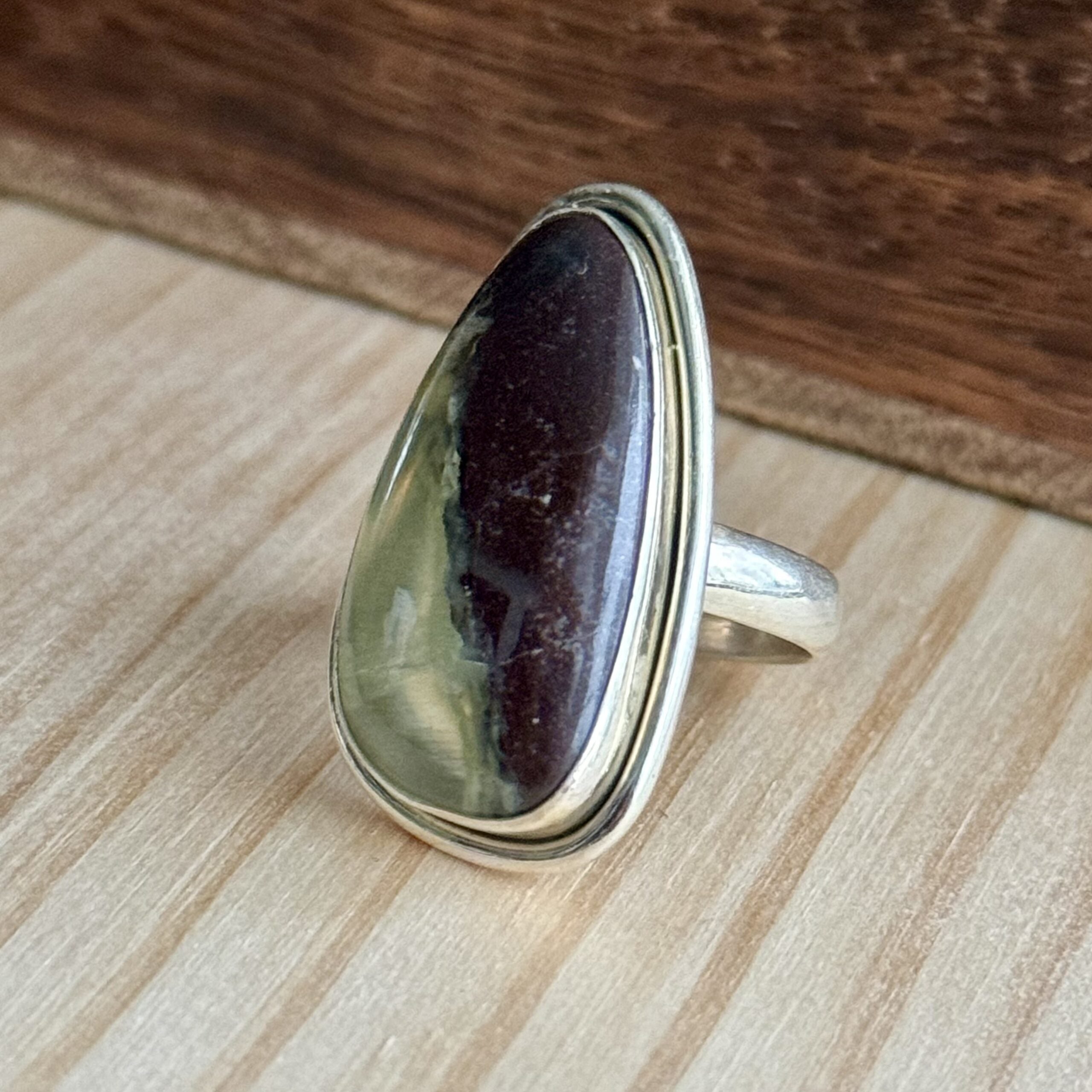 Ring | Sterling zilver & chrysopraas | maat 18 image 2