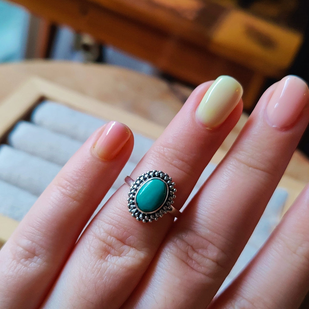 Ring | Sterling zilver & turkoois | maat 16,5 image 2