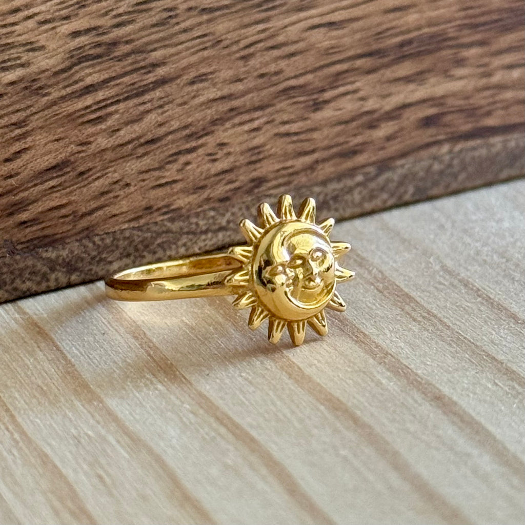 Ring | 14K verguld | Luna image 1