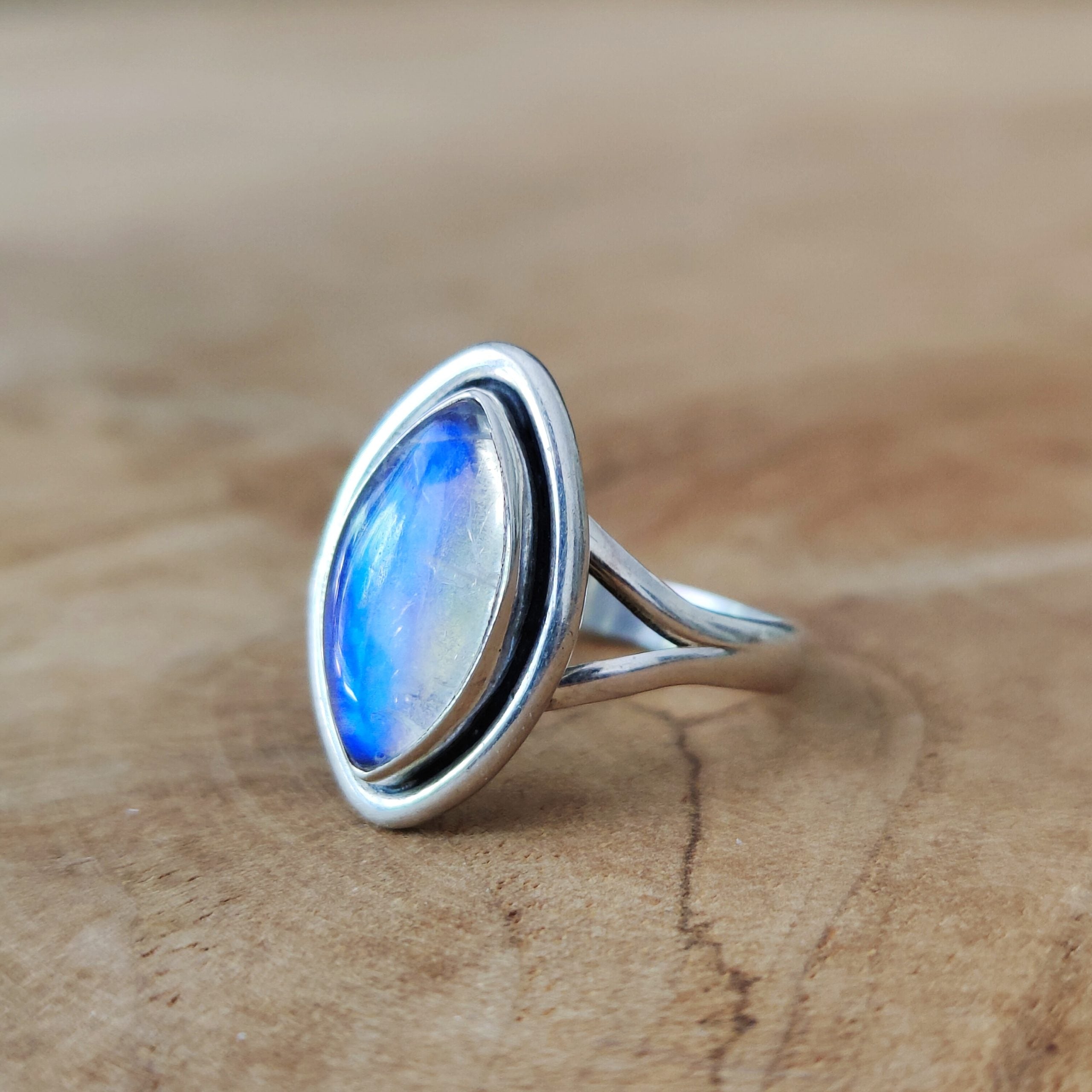 Ring | Sterling zilver & maansteen | maat 16,25 image 0