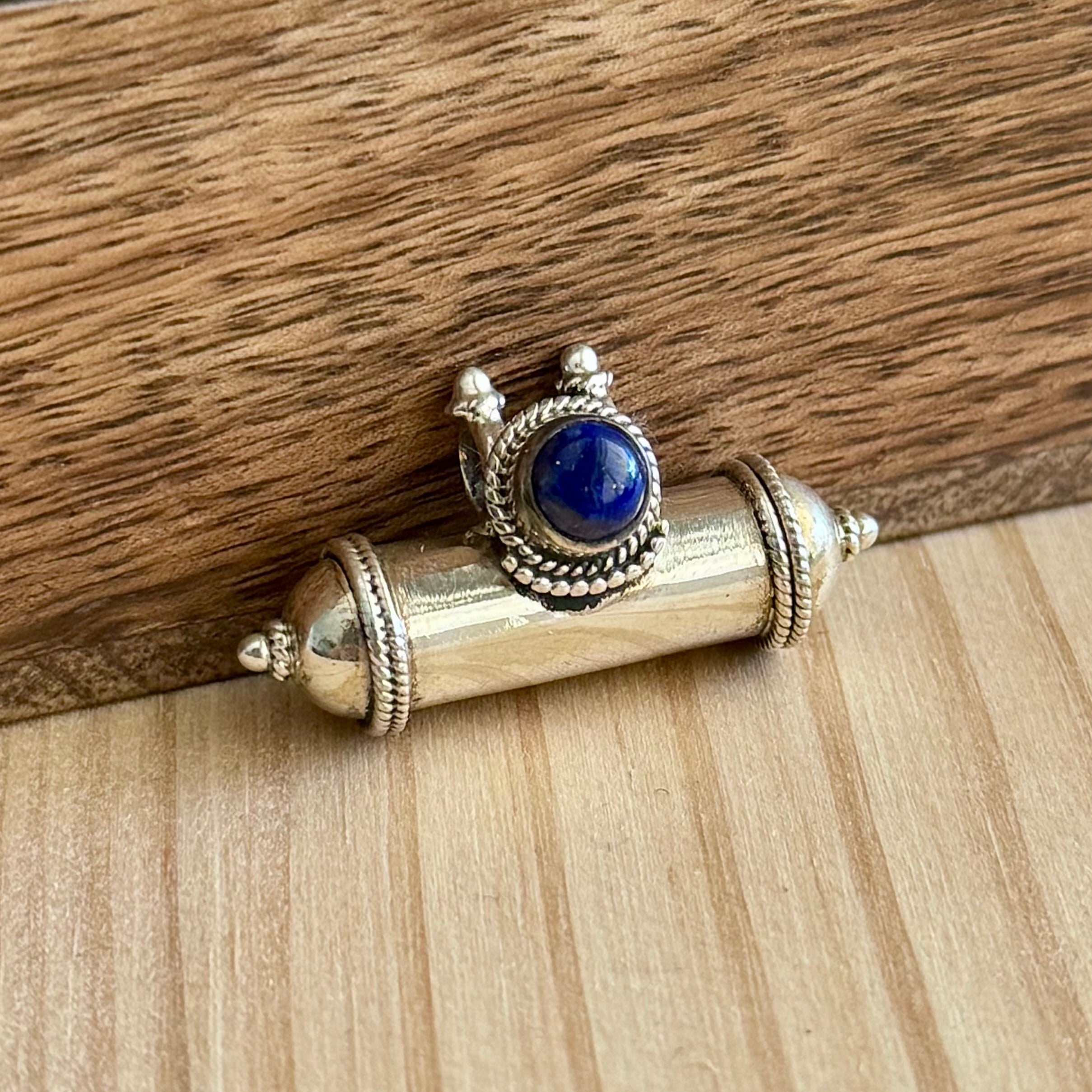 Prayer box | Sterling zilver & lapis lazuli image 0