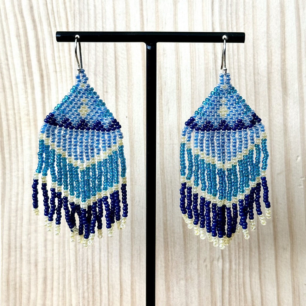 Oorbellen Blue | Handbeaded | BY AIS image 1