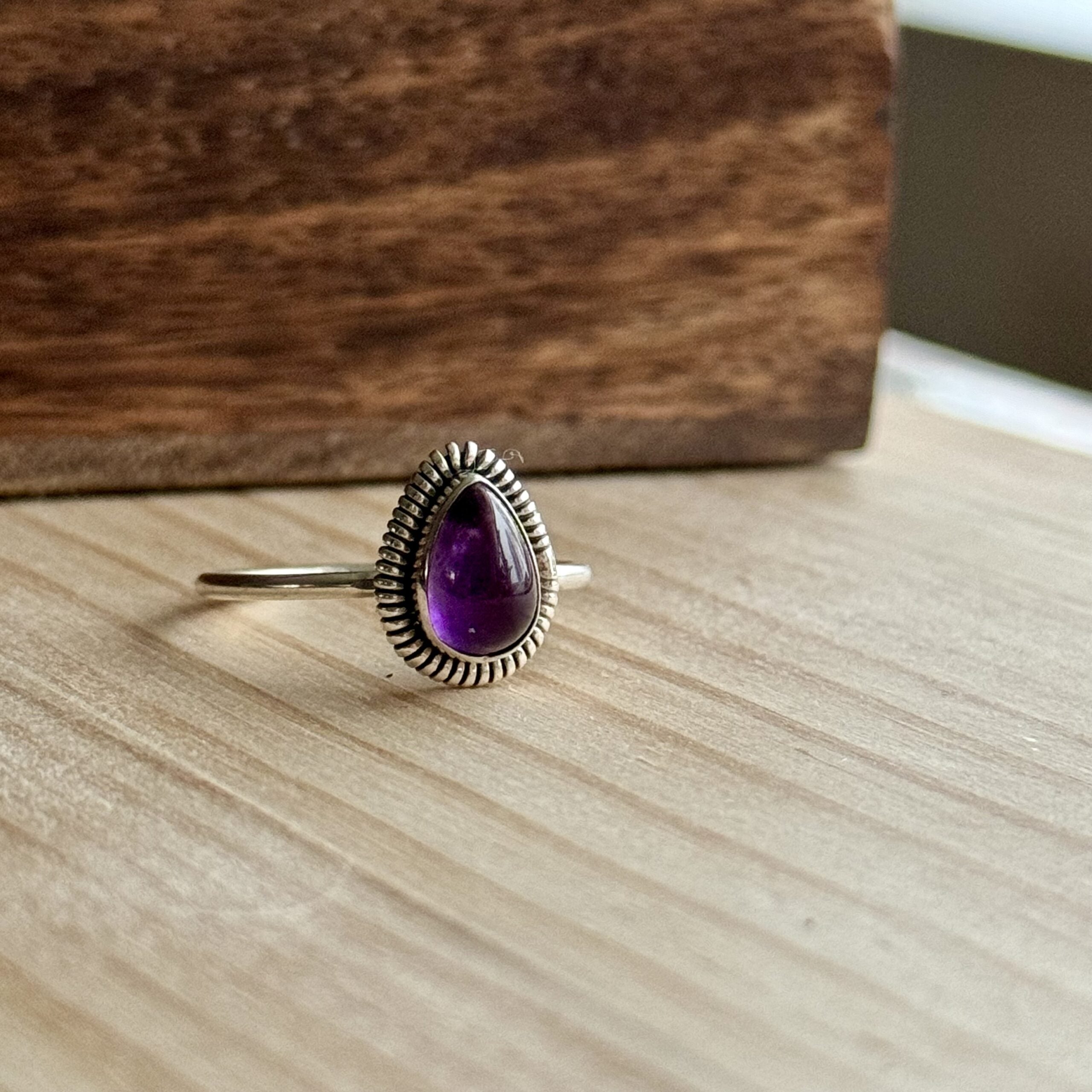 Ring | Sterling zilver & amethist | maat 19,5 image 1