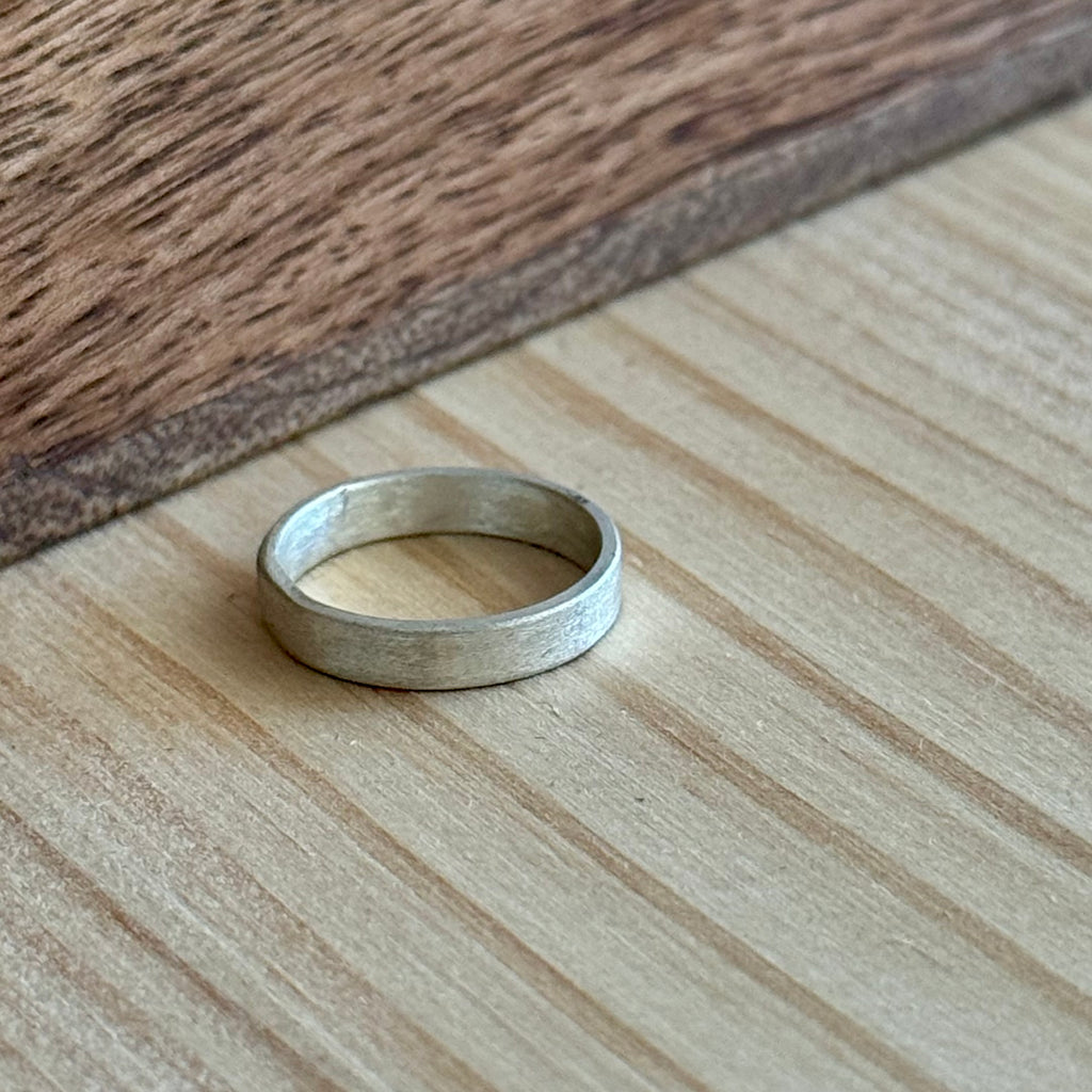 Midi ring brushed | maat 13,75 | Sterling silver | BY AIS image 2