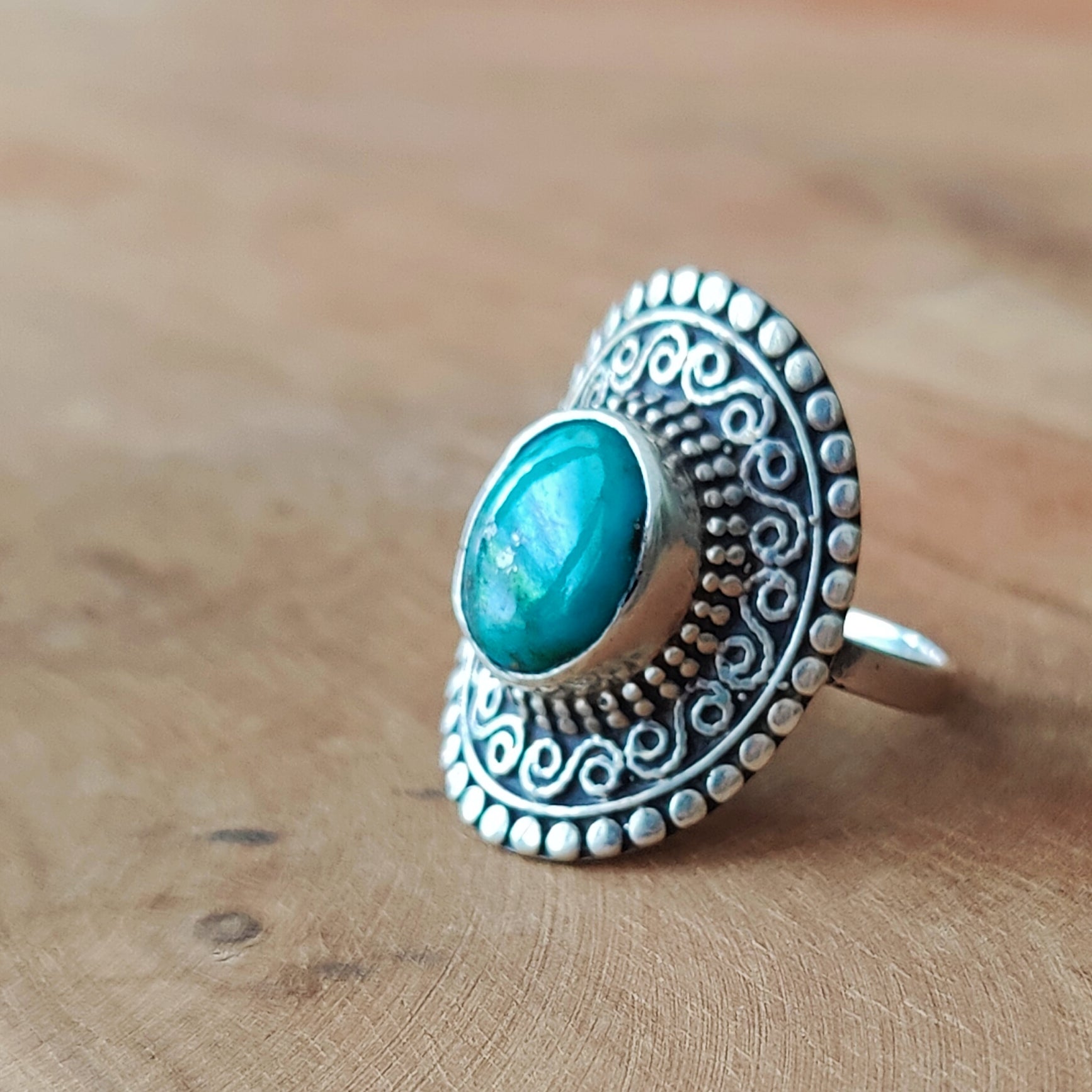 Ring | Sterling zilver & turkoois | maat 20,25 image 2