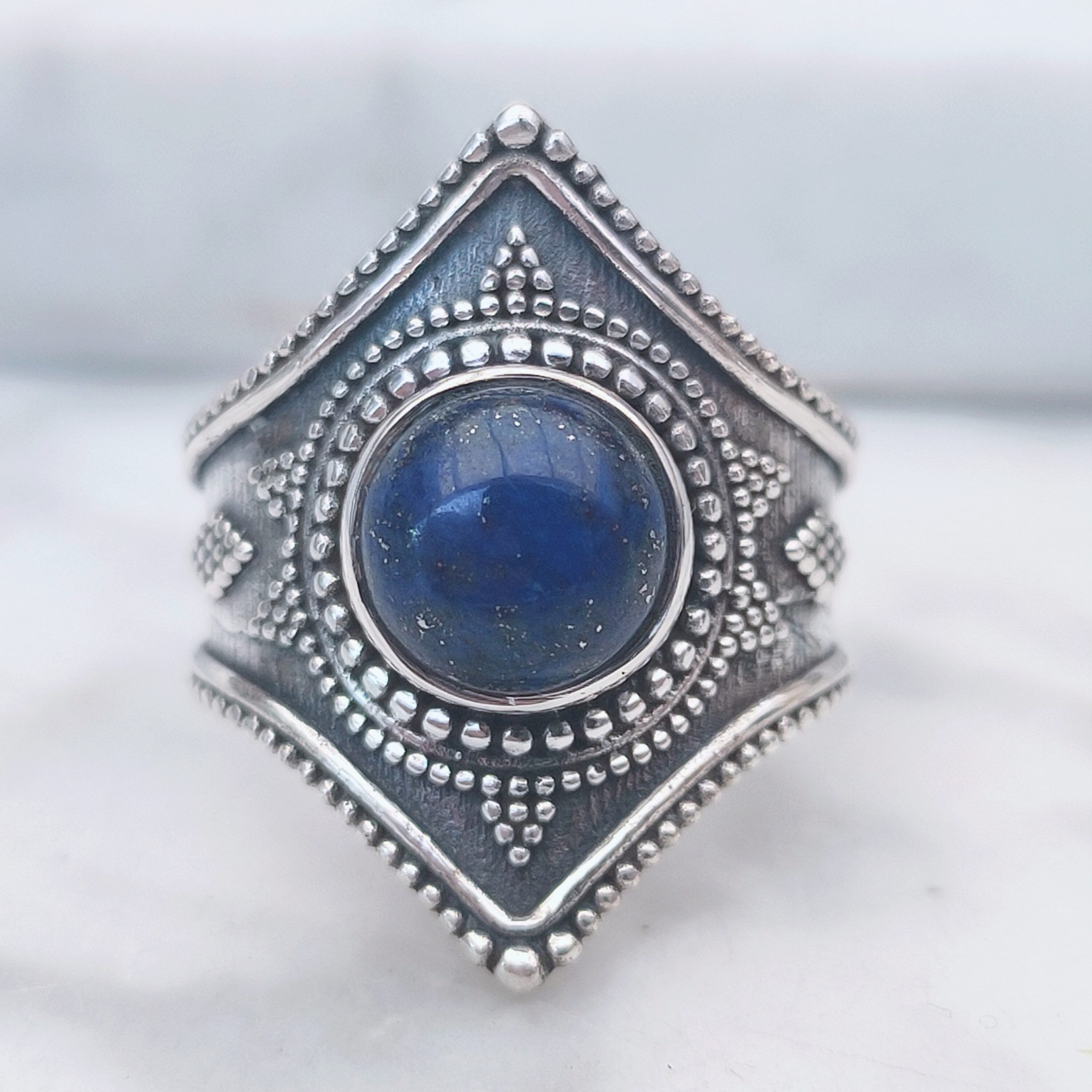 Ring Gajner | Sterling zilver & lapis lazuli | maat 17,5 image 2