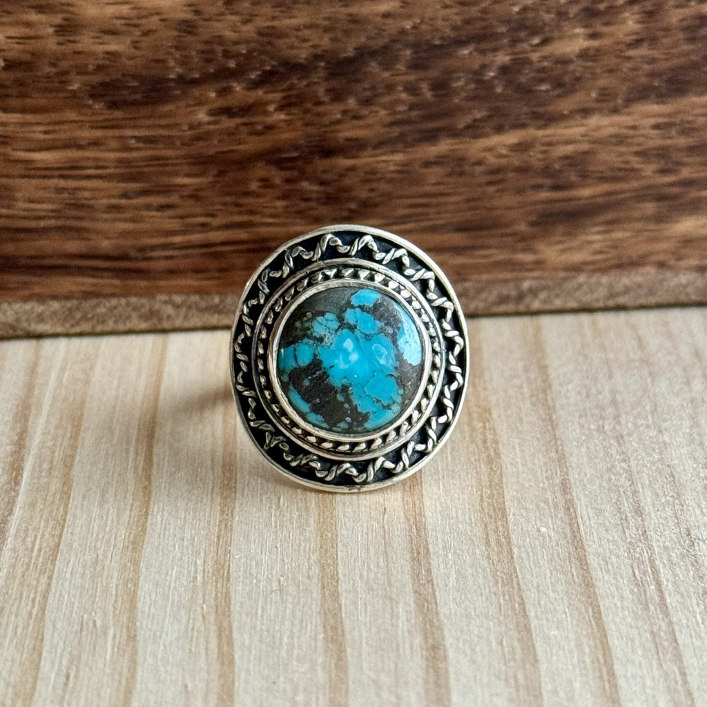 Ring | Sterling zilver & turkoois | maat 17,5 image 1
