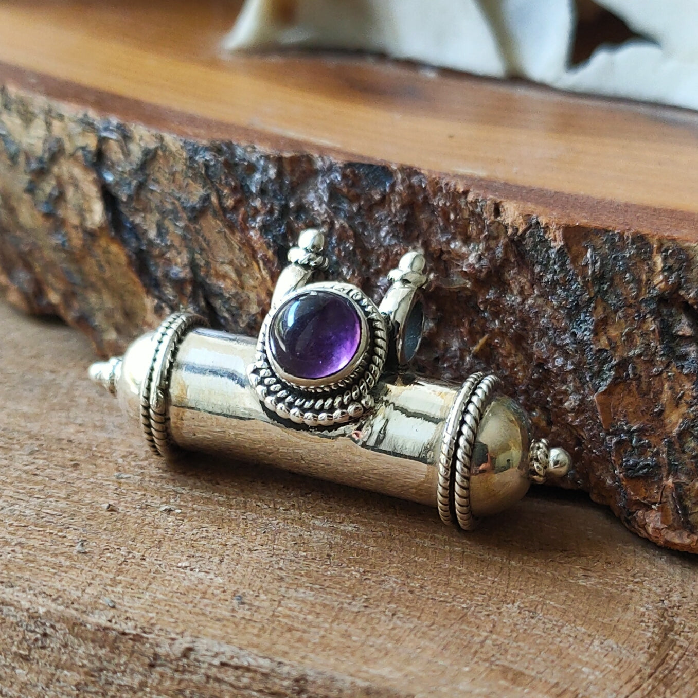 Prayer box | Sterling zilver & amethist image 0
