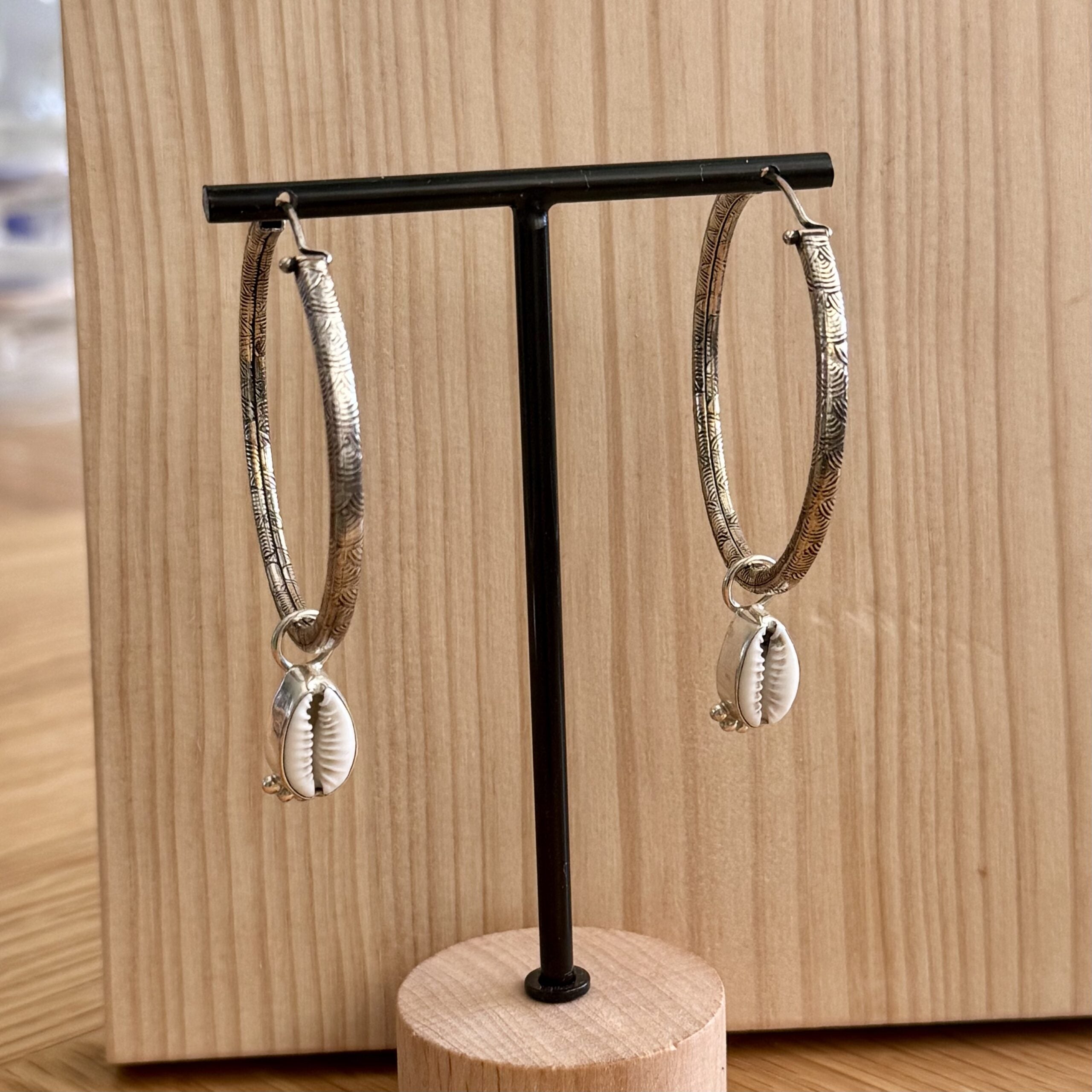 Hoops cowrie | Sterling zilver & schelp image 0