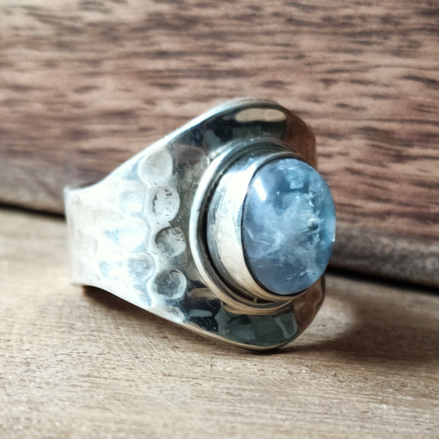 Ring Bundi | Sterling zilver & maansteen | verstelbaar image 4