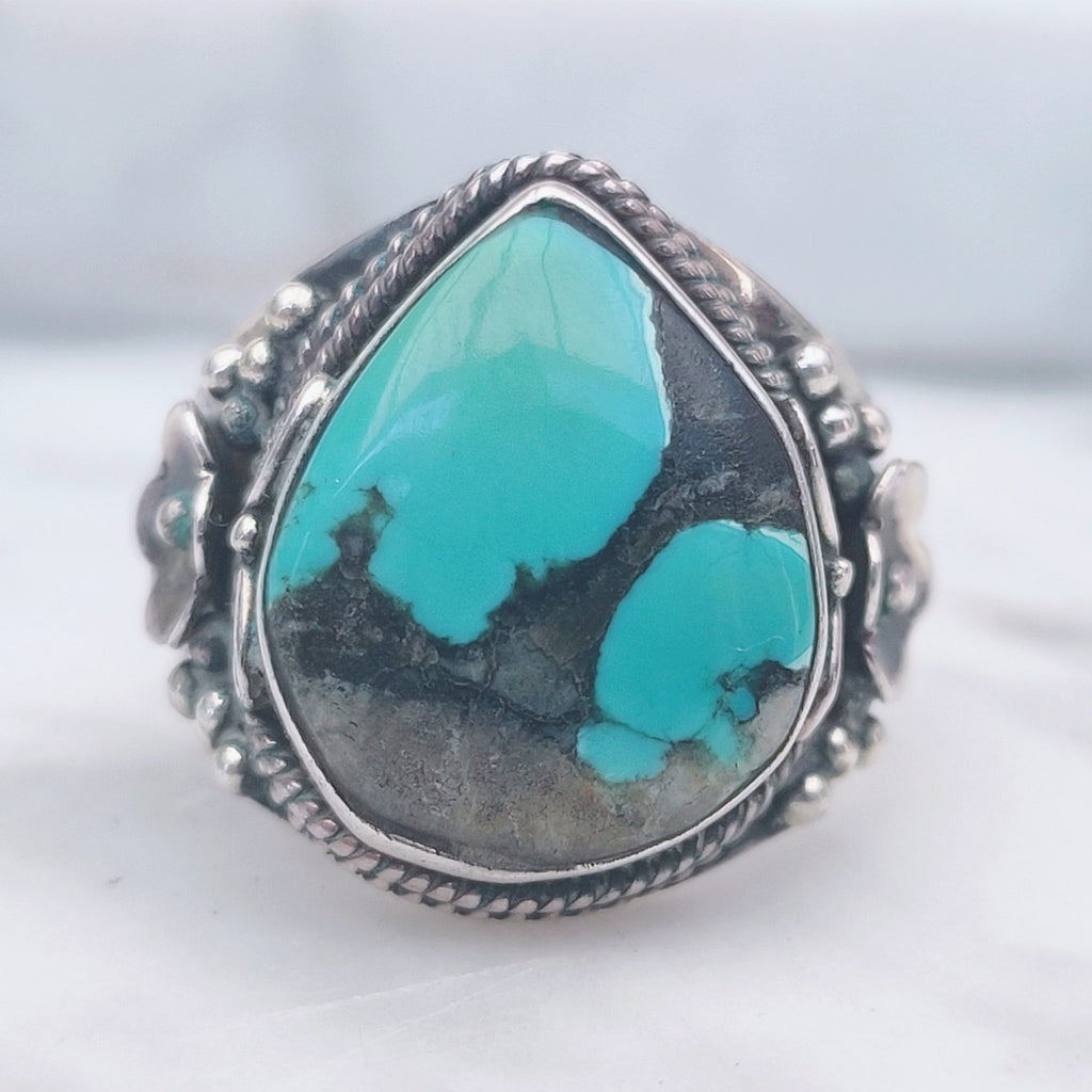 Ring | Sterling zilver & turkoois | maat 17,5 image 0