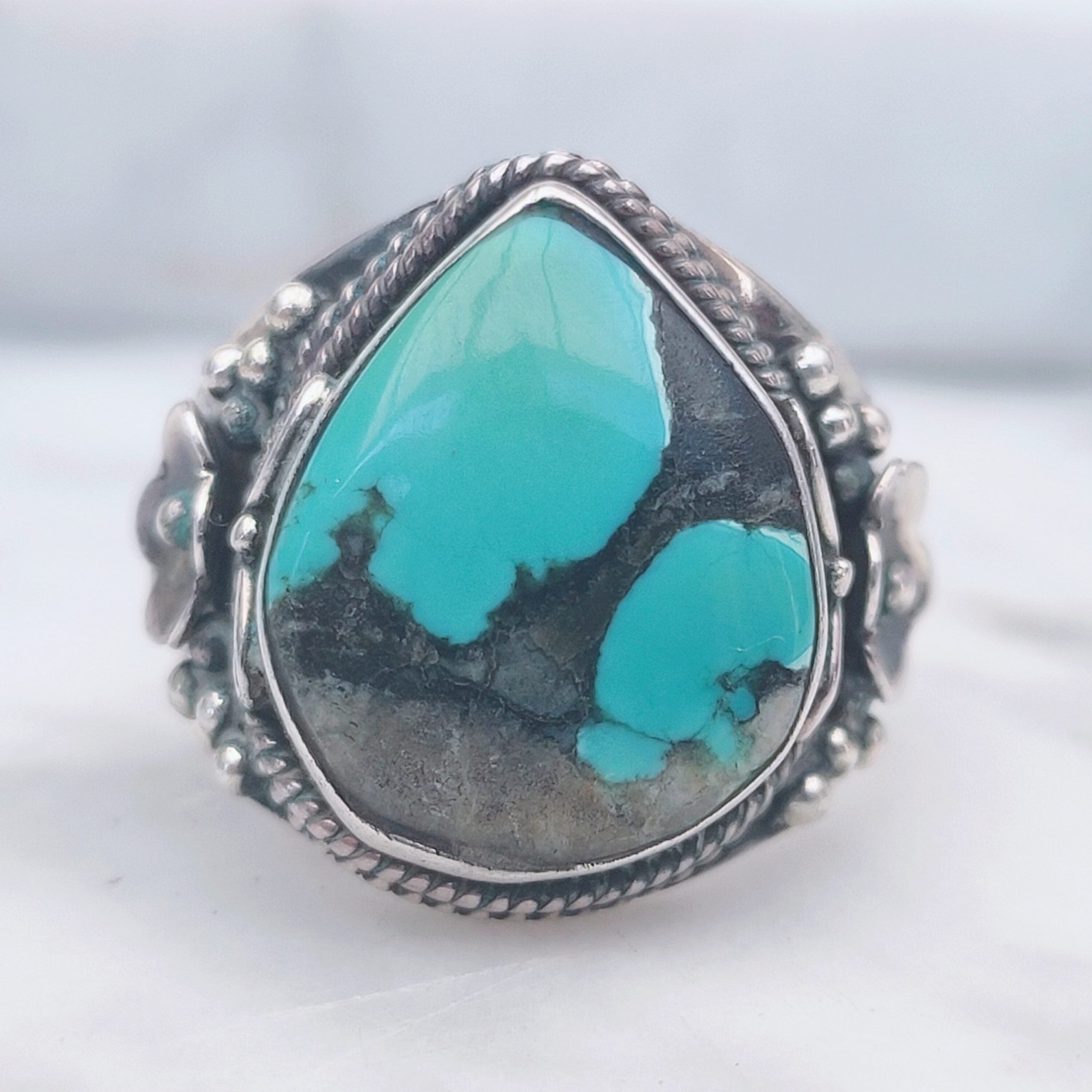 Ring | Sterling zilver & turkoois | maat 17,5 image 0
