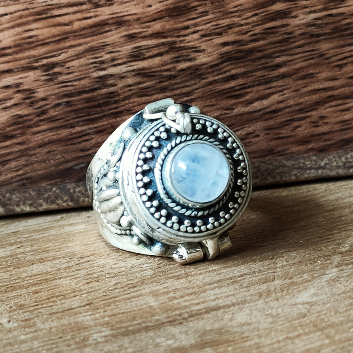 Poison box ring | Sterling zilver & maansteen image 7