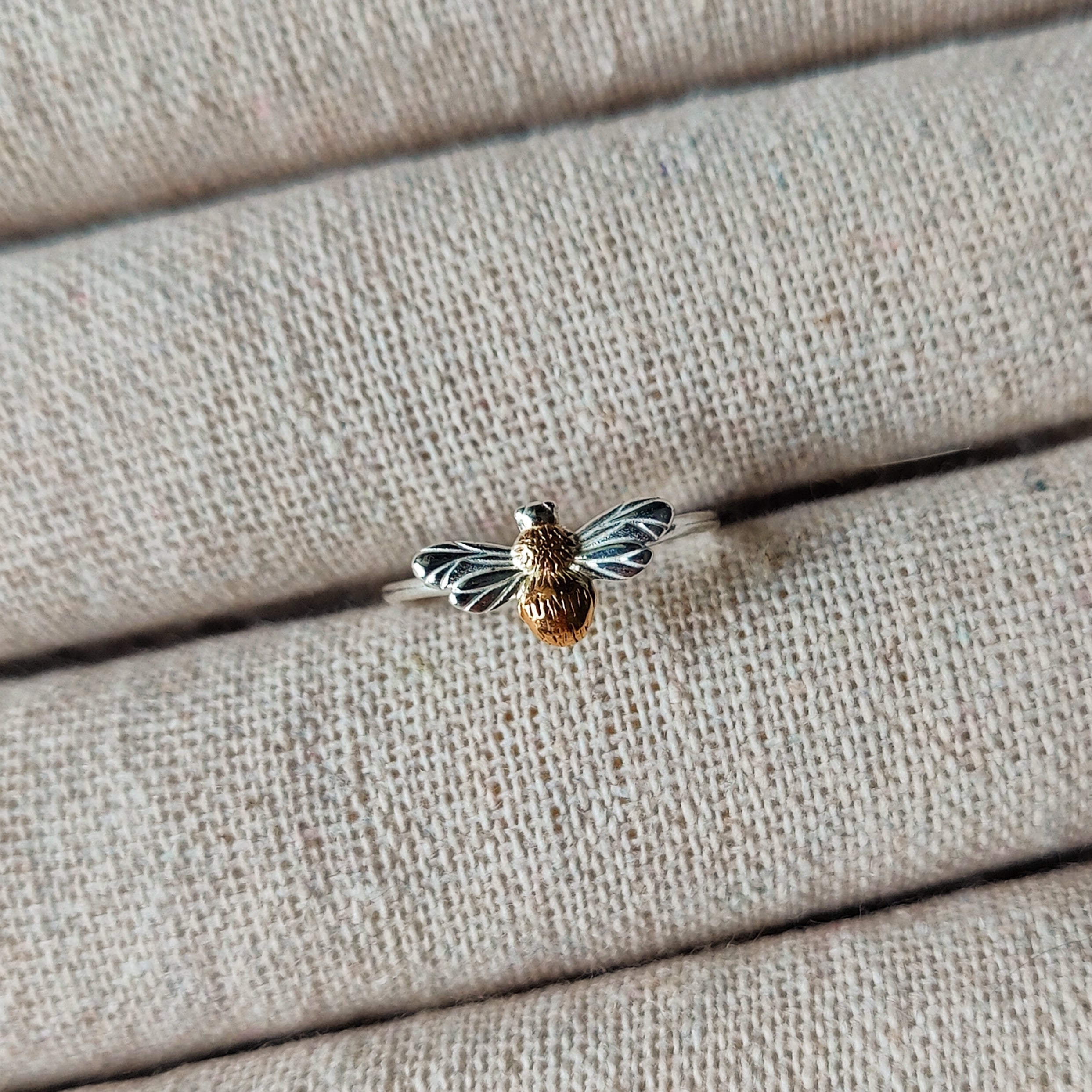 Ring Abeja | Sterling zilver & 14K verguld image 1