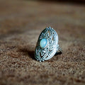 Ring | Sterling zilver & opaliet | maat 16,5 image 0
