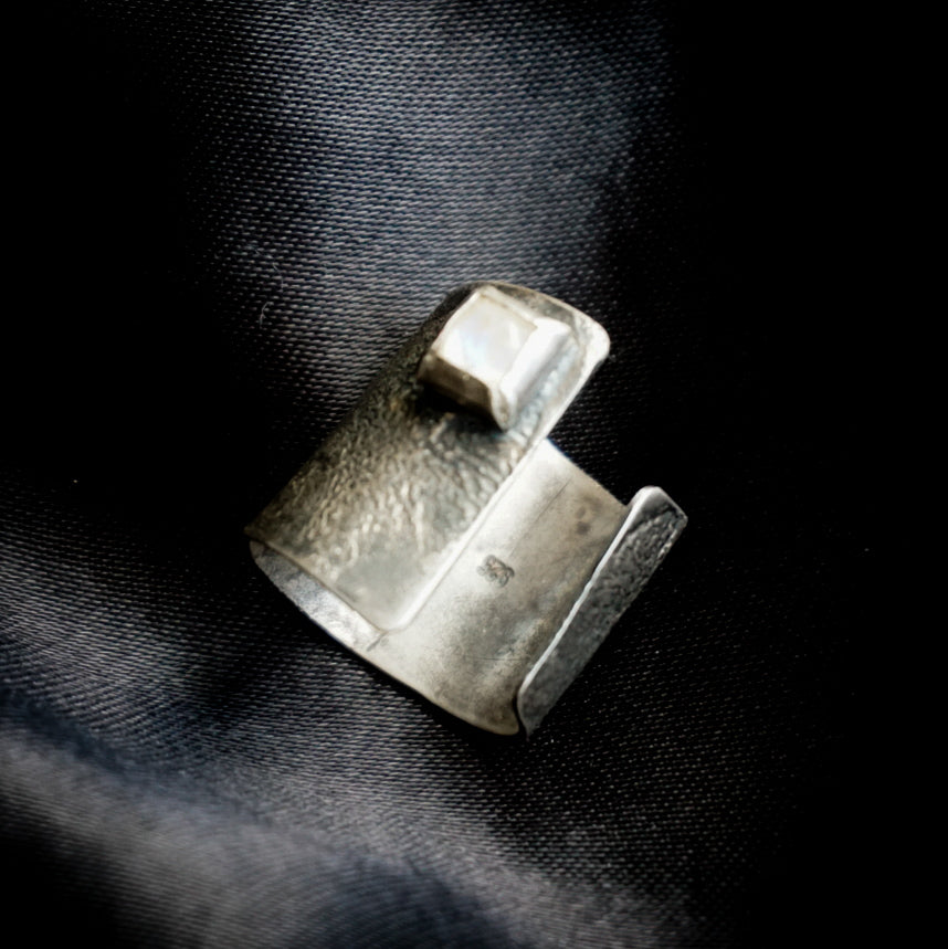 Ring sterling zilver & maansteen | Resizable | BY AIS image 10