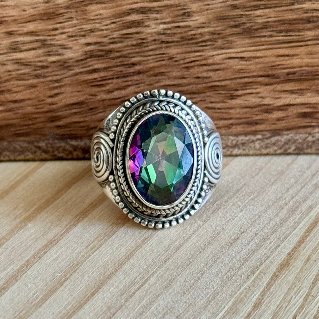 Ring | Sterling zilver & mystic topaz | maat 18,5 image 0