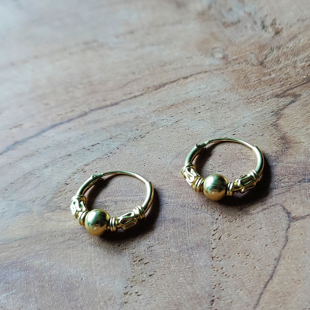 Bali hoops | Goud | 12 mm image 2