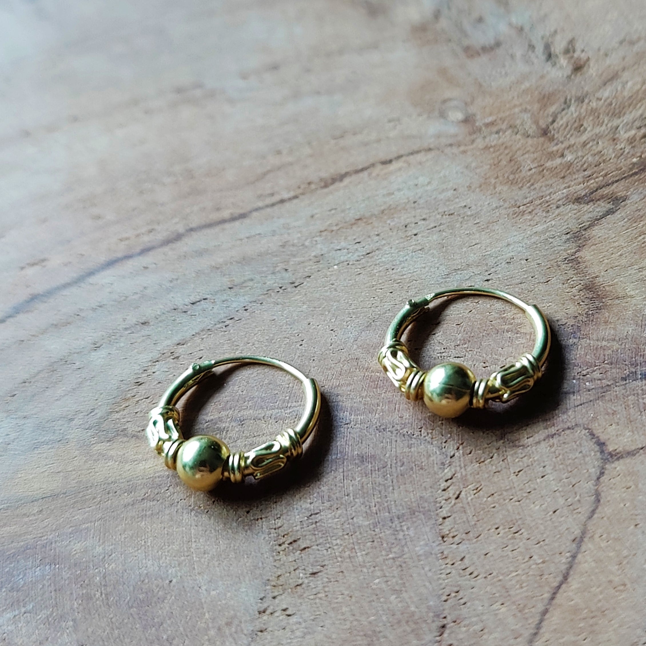 Bali hoops | Goud | 12 mm image 2