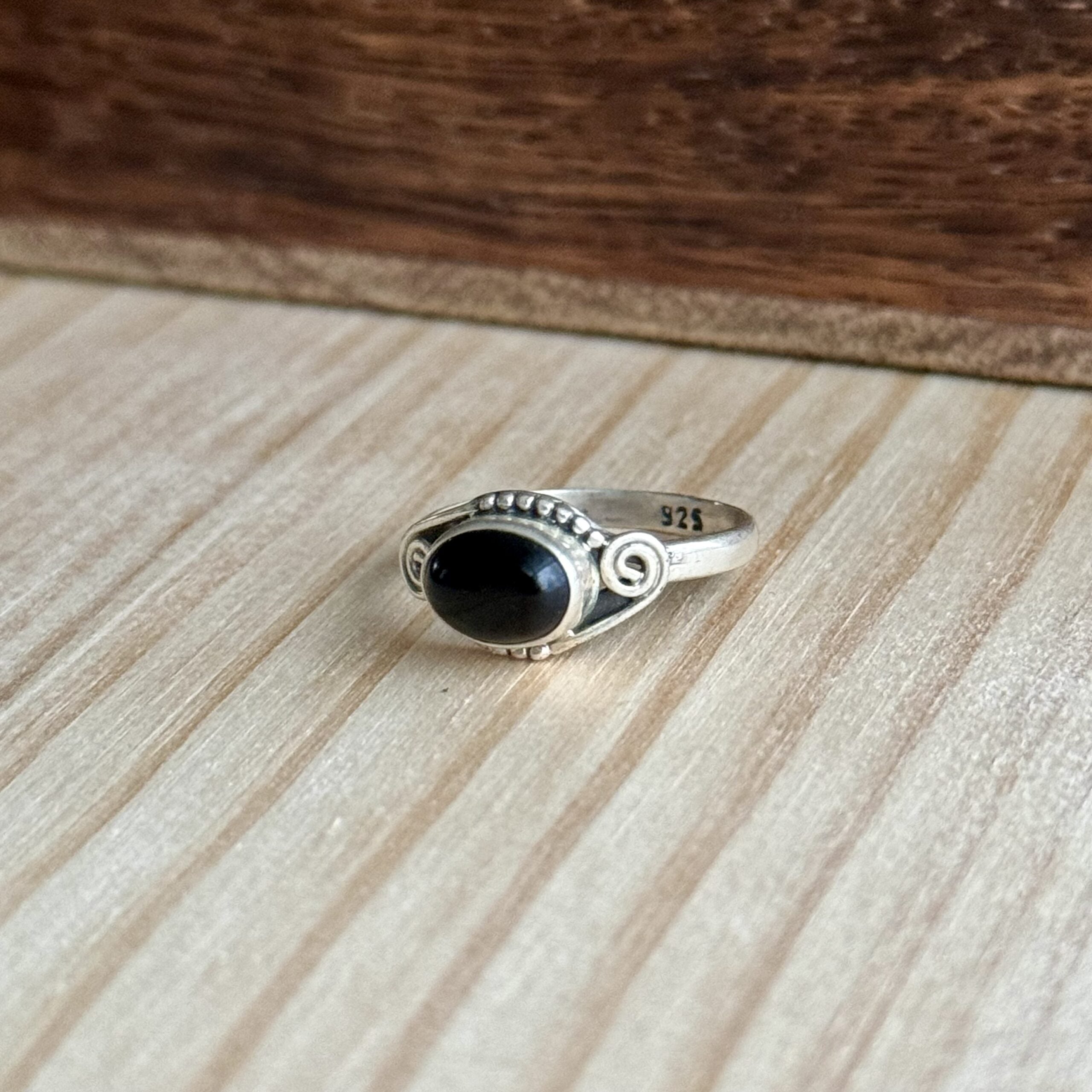 Ring | Sterling zilver & onyx | maat 16,5 image 2